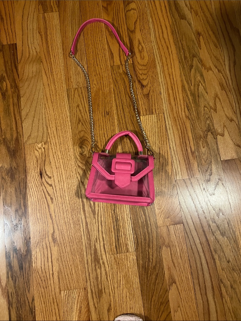 MMS Design Studio Hot Pink Clear Top-Handle Crossbody